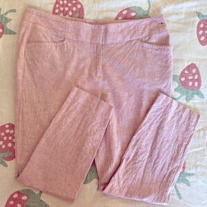 🎀 New York & Company super cute pink heather ankle pants 12